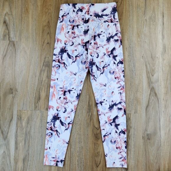 ☔️🔹️Balance Collection Watercolor Floral Print Athletic Leggings Medium - Picture 5 of 11